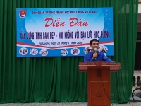 Đoàn trường THPT Vũ Quang tổ chức Diễn đàn "Học sinh - Nói không với bạo lực học đường, xây dựng tình bạn đẹp"