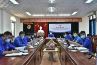 Hội nghị trực tuyến giao ban công tác Đoàn và Phong trào Thanh thiếu nhi cụm Bắc Trung Bộ 6 tháng đầu năm 2021.