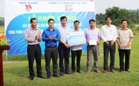 Tỉnh đoàn Hà Tĩnh phối hợp Công ty Xăng dầu Hà Tĩnh  Khởi công xây dựng Nhà Văn hoá thôn Mai Hoa xã Xuân Lộc