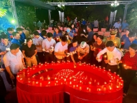 Tuổi trẻ Cẩm Xuyên tổ chức Lễ thắp nến tri ân các Anh hùng Liệt sỹ