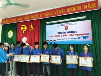 Đoàn trung tâm GDNN&GDTX CAN LỘC tuyên dương danh hiệu 