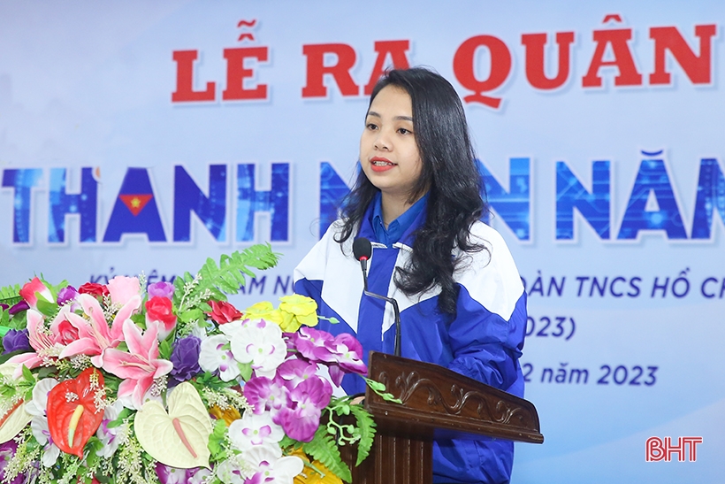 Sôi nổi ra quân Tháng Thanh niên 2023 tại Hà Tĩnh "Tuổi trẻ tiên phong chuyển đổi số"