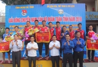 Tổ chức thành công Giải bóng chuyền nam Cán bộ Đoàn toàn tỉnh năm 2018