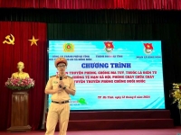 TP. HÀ TĨNH: THIẾT THỰC CHƯƠNG TRÌNH TUYÊN TRUYỀN PHÒNG, CHỐNG MA TUÝ, TỆ NẠN XÃ HỘI, ATGT VÀ PHÒNG CHÁY CHỮA CHÁY CHO THANH THIẾU NHI